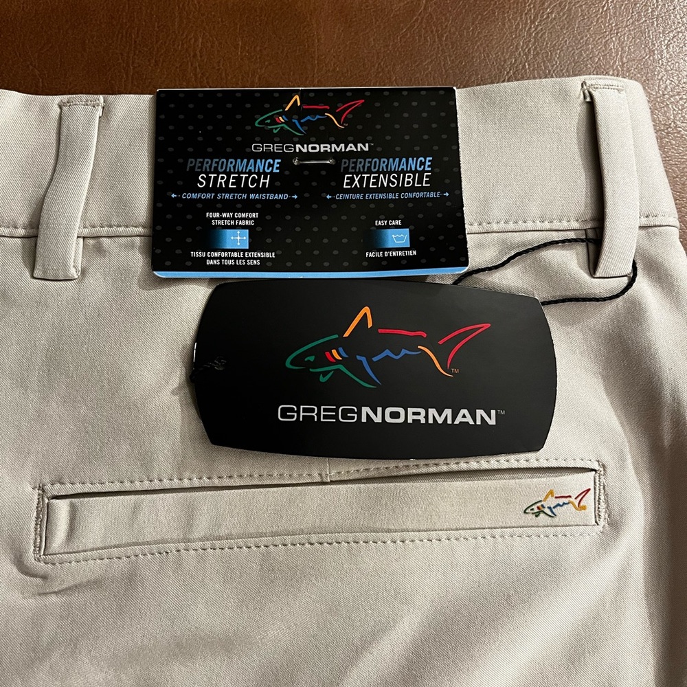 Greg Norman Collection Gray Chinos Performance Fabric
